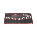 Precision Juego de 24 Llaves Combinadas Métricas e Inglesas con Estuche.