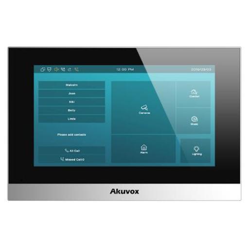AKUVOX Monitor Linux de 7 Pulgada para interior / Intercom SIP / Compatible con cualquier frente de calle AKUVOX / WIFI