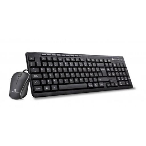 TechZone Kit de teclado y mouse TECHZONE TZ19COMB01-LA
