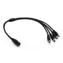 Cable 5.5/2.1mm Hembra 4x 5.5/2.1mm Macho, 50cm, Brobotix Negro.