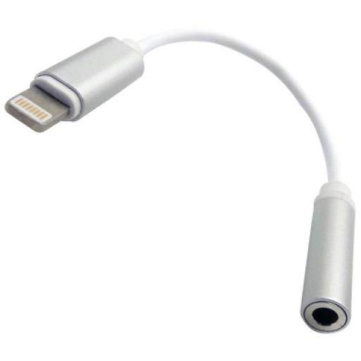 CABLE LIGHTNING A AUDIO HEMBRA BRobotix Blanco.