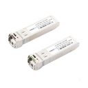 LINKEDPRO BY EPCOM Transceptores Ópticos Bidireccionales SFP+ (Mini-Gbic) / Monomodo 1270 & 1330 nm / 10 Gbps / 1000BASE-BX / Conector LC/UPC Simplex / DDM / Hasta 20 km / 2 Piezas 