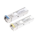 LINKEDPRO BY EPCOM Transceptores Ópticos Bidireccionales SFP (Mini-Gbic) / Monomodo 1310 & 1550 nm / 1.25 Gbps / 1000BASE-BX / Conector LC/UPC Simplex / DDM / Hasta 20 km / 2 Piezas 