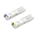 LINKEDPRO BY EPCOM Transceptores Ópticos Bidireccionales SFP (Mini-Gbic) / Monomodo 1310 & 1550 nm / 1.25 Gbps / 1000BASE-BX / Conector LC/UPC Simplex / DDM / Hasta 20 km / 2 Piezas 