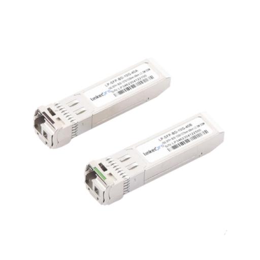 LINKEDPRO BY EPCOM Transceptores Ópticos Bidireccionales SFP+ (Mini-Gbic) / Monomodo 1270 & 1330 nm / 10 Gbps / 1000BASE-BX / Conector LC/UPC Simplex / DDM / Hasta 40 km / 2 Piezas 