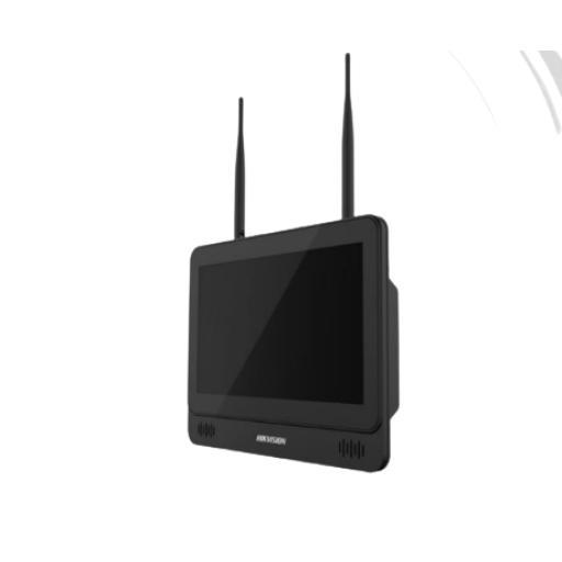 Hikvision Digital Technology NVR 4 Megapixel / Pantalla LCD 11.6" / 4 canales IP / 1 Bahía de Disco Duro / 2 Antenas Wi-Fi / Salida de Vídeo Full HD