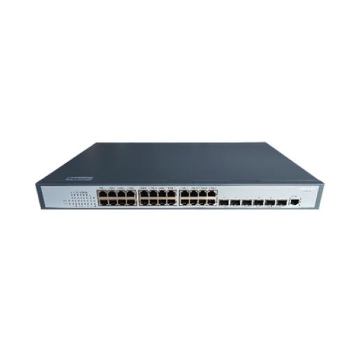 Hikvision Digital Technology Switch Gigabit / Administrable Capa 3 / 24 puertos 10/100/1000 Mbps / 6 puertos SFP+ 10 G de Uplink.