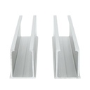 Epcom Juego de 2 Mini Rieles De Aluminio para Montaje de Módulos Solares en Techo (Instalación plana 0°). Incluye 4 Tornillos Perforantes.