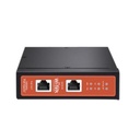 WI-TEK Inyector PoE Industrial / DC entrada 12-57V / PoE salida de Hasta 90W / Carcasa de Metal / Riel DIN / Aplicaciones CCTV