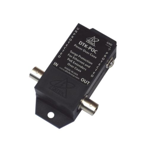 Ditek Protector contra Descargas Para Ethernet / Extensor PoE / Alimentación sobre Coaxial / Impedancia de 75 Ohms