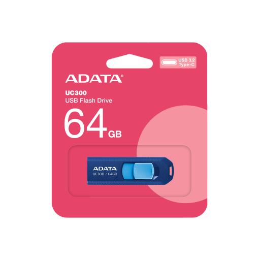 ADATA MEMORIA FLASH ADATA UC300 64GB USB-C 3.2 AZUL (ACHO-UC300-64G-RNB/BU)