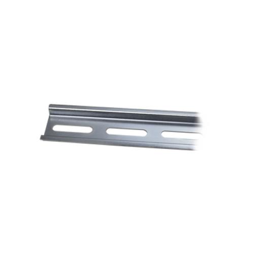 Precision Riel DIN Estándar de 35 mm Ranurado. 1 metro de longitud. Fabricado en Acero.