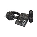 YAMAHA Paquete para live streaming | Mezclador de Streaming en Vivo de 3 canales |  Micrófono de Condensador con Calidad de Estudio | Auriculares con Calidad de Estudio