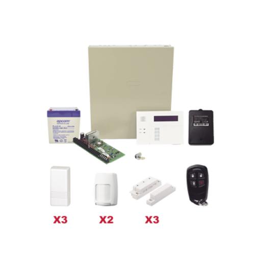 HONEYWELL HOME RESIDEO Kit inalámbrico / Panel VISTA48LA con teclado 6160RF receptor inalámbrico / 3 contactos 5816 / 2 PIR 5800PIR / 1 Llavero inalambrico Bateria y Transformador