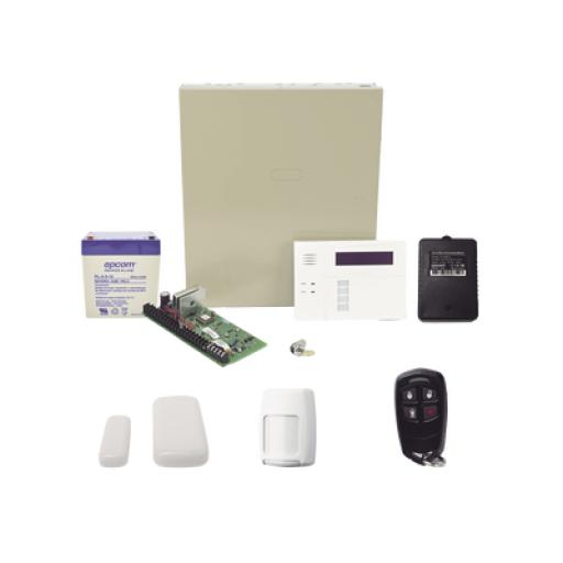 HONEYWELL HOME RESIDEO Kit inalámbrico de panel VISTA48 con teclado 6160RF receptor inalámbrico, 2 contactos 5800MINI, 1 PIR 5800PIR, 1 Control Remoto 58344, Batería y Transformador