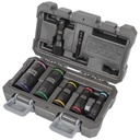 Klein Tools Juego de Dados de Impacto de 7 piezas, Medidas: 3/8 x 7/16'', 1/2 x 9/16'', 5/8 x 11/16'', 3/4 x 13/16'', y 7/8 x 15/16''
