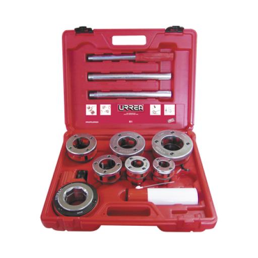 Urrea Juego de Tarraja de dados para tubo 1/2" - 2" NPT 9 piezas