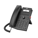 Fanvil Teléfono IP empresarial para 2 lineas SIP con pantalla LCD,  Puertos Gigabit, Códec Opus, conferencia de 3 vías, PoE.