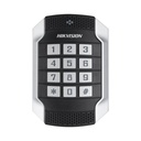Hikvision Digital Technology Lector de Tarjetas MIFARE y Contraseñas / Wiegand W26 - W34 y RS-485 / IP65 / IK10 / Estetico y Facil de Utilizar / Indicador LED
