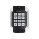 Hikvision Digital Technology Lector de Tarjetas MIFARE y Contraseñas / Wiegand W26 - W34 y RS-485 / IP65 / IK10 / Estetico y Facil de Utilizar / Indicador LED