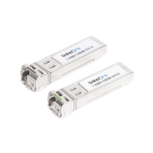 LINKEDPRO BY EPCOM Transceptores Ópticos Bidireccionales SFP (Mini-Gbic) / Monomodo 1310 & 1550 nm / 1.25 Gbps / 1000BASE-BX / Conector LC/UPC Simplex / DDM / Hasta 5 km / 2 Piezas 