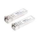 LINKEDPRO BY EPCOM Transceptores Ópticos Bidireccionales SFP+ (Mini-Gbic) / Monomodo 1270 & 1330 nm / 10 Gbps / 10GBASE-BX / Conector LC/UPC Simplex / DDM / Hasta 5 km / 2 Piezas 