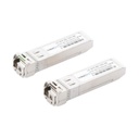 LINKEDPRO BY EPCOM Transceptores Ópticos Bidireccionales SFP+ (Mini-Gbic) / Monomodo 1270 & 1330 nm / 10 Gbps / 10GBASE-BX / Conector LC/UPC Simplex / DDM / Hasta 5 km / 2 Piezas 