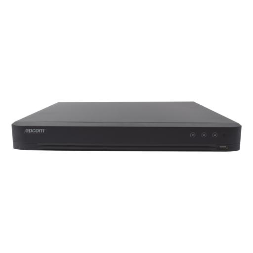 EPCOM PROFESSIONAL DVR 32 Canales TurboHD + 8 Canales IP / 5 Megapixel Lite - 3K Lite / Acusense (Evita Falsas Alarmas) / Audio por Coaxitron / 2 Bahías de Disco Duro / H.265+