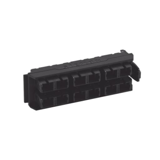 Siemon Placa Acopladora LightVerse, 6 Conectores Dúplex SC, Acepta hasta 12 hilos de fibra Monomodo o Multimodo (No Shuttered)