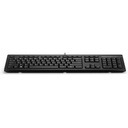 HP INC Teclado HP 125 - Cable Conectividad - USB Interfaz - Negro - Émbolo Llave de contacto - PC