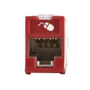 Siemon Jack UltraMAX Cat6A, UTP, Montaje híbrido en Placa de Pared (Plano y Angulado), Color Rojo, Punch Down