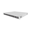 Mikrotik Cloud Router Switch 48 puertos PoE 802.3af/at Gigabit, 4 puertos SFP+ 10G, 2 puertos QSFP+ 40G, Montaje en Rack