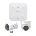 EZVIZ Kit de Cámaras Wi-Fi EZVIZ con Access Point Ruijie / Incluye 2 Piezas C3X / 1 Pieza C4W / 1 Access Poin RG-RAP6260(G)