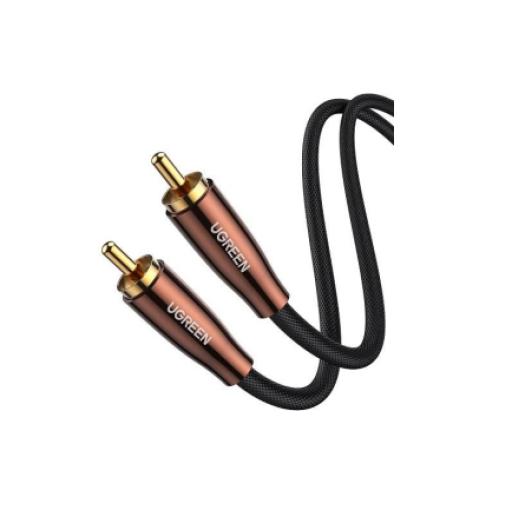 Ugreen Cable de Audio Coaxial Macho a Coaxial Macho  (S/PDIF) / 5.1 Canales / Diseño de Blindaje Multiple / Núcleo de Cobre / Caja de Aleacion de Cobre / 2 Metros / Color Negro