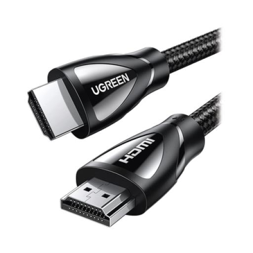 Ugreen Cable HDMI 2.1 de Nylon Trenzado / 3 Metros / 8K@60Hz/4K@120Hz / eARC (Canal de Retorno de Audio / HDR10+ / VVR / HEC (Canal Ethernet HDMI) / ALLM / 3D / Dolby Atmos / Dolby Visión / 48 Gbps / Mayor Duración.