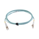 Siemon Jumper de Fibra Óptica Multimodo 50/125 XGLO OM4, LC-LC Duplex, OFNR, Color Aqua, 10 Metros
