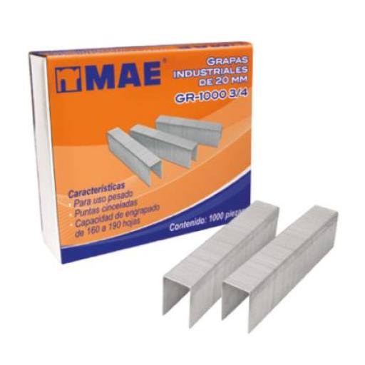 Pilot Grapas Mae Industriales Uso Pesado No. 3/4 Engrapa 160 a 190 Hojas Caja C/1000