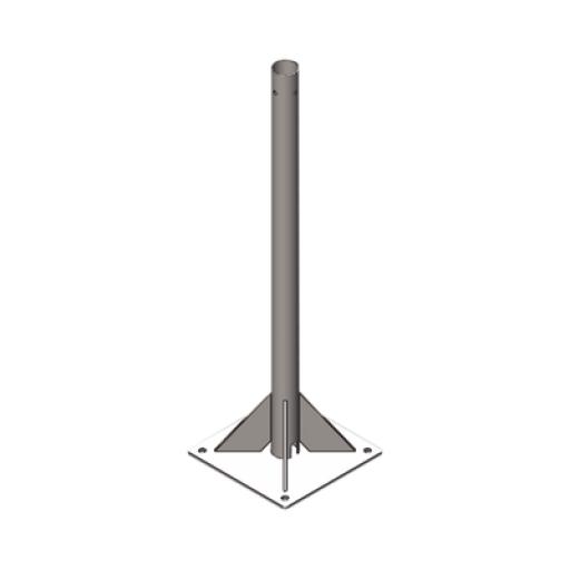 SYSCOM TOWERS Mástil de 3 metros por 2" de Diámetro. Galvanizado por Inmersión en Caliente.