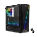 Yeyian GABINETE YEYIAN GAMER YCH-LAR7-01BK CRESCENT ATX 3 VENT ARGB CRIS/TEMP