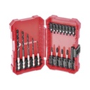 Precision Juego de 18 Puntas y Brocas para Taladro Entrada Hexagonal 1/4". Incluye Estuche.