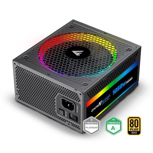 Game Factor FUENTE DE PODER GAME FACTOR FULL MOD RGB 1050W 80P GOLD 12VHPW 600W PS (PSG1050)
