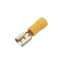 Epcom Terminal tipo hembra aislada 0.250 / 12 - 10 AWG / Amarillo / Paquete de 25 piezas.