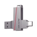 HIKSEMI by HIKVISION Memoria USB Dual de 128 GB / USB-C y USB-A / Transferencia de Alta Velocidad / Metálica / Compatible con Dispositivos Móviles, Windows, Mac y Linux