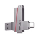 HIKSEMI by HIKVISION Memoria USB Dual de 256 GB / USB-C y USB-A / Transferencia de Alta Velocidad / Metálica / Compatible con Dispositivos Móviles, Windows, Mac y Linux