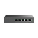 Grandstream Networks Switch PoE+ Gigabit No Administrable / 5 puertos 10/100/1000 Mbps / 4 puertos PoE+ / hasta 60W