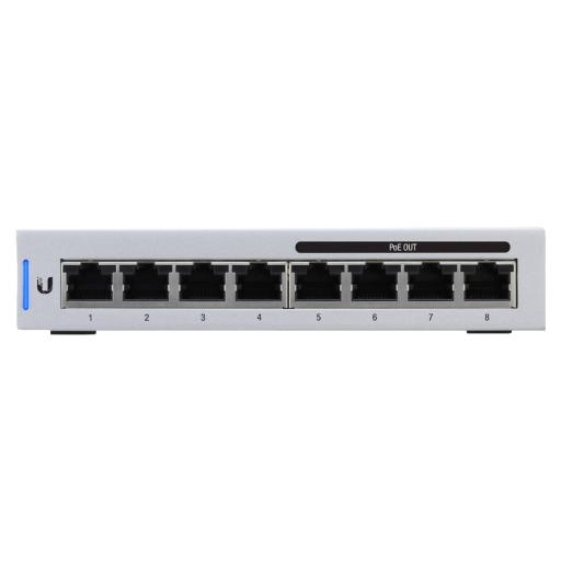 Ubiquiti Networks Switch UniFi Administrable capa 2 de 8 puertos Gigabit (4 Puertos Gigabit PoE 802.3af y 4 puertos Gigabit ethernet) 60W