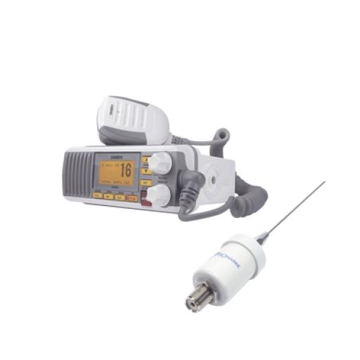 [UNIDEN_UM385/KIT1600] Uniden Kit de radio UM385 | mas antena marina de fibra de vidrio TX-1600-SYS