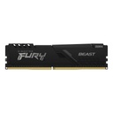 Kingston technology MEMORIA DIMM DDR4 KINGSTON (KF437C19BB1/16) 16GB (1X16GB) 3733MHZ, 1GX8 FURY BEAST BLACK, CL19
