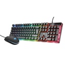 Kit de Teclado y Mouse Trust GXT 838 Azor, Alámbrico, USB, Negro