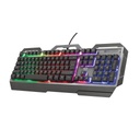 Teclado Gamer Trust GXT 856 Torac RGB, Alámbrico, Negro
